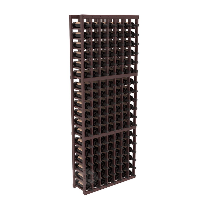 InstaCellar - 7 Column Standard Rack in Premium Redwood Walnut stained with WineSafe™ Satin Sealant