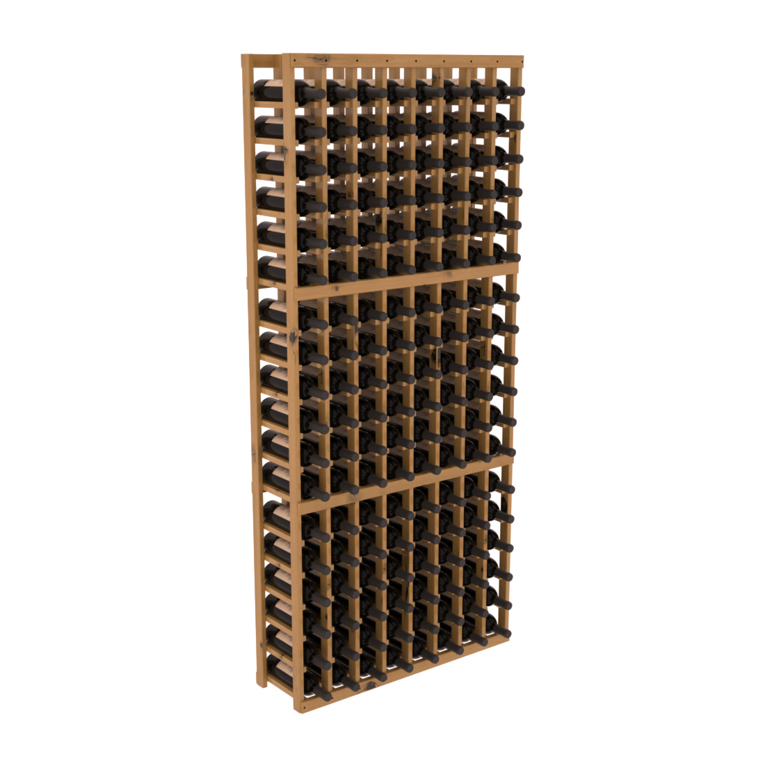 InstaCellar - 8 Column Standard Rack in Knotty Alder Oak stained with WineSafe™ Satin Sealant