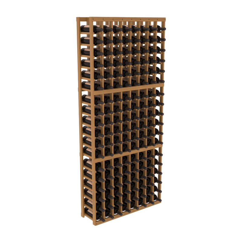 InstaCellar - 8 Column Standard Rack in Grand Mahogany Oak stained with WineSafe™ Satin Sealant