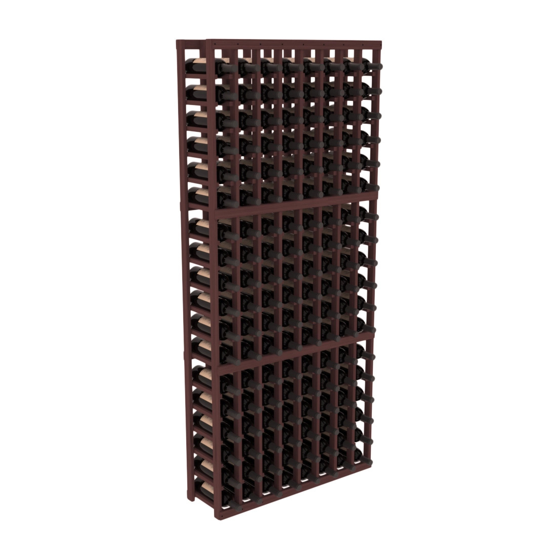 InstaCellar - 8 Column Standard Rack in Grand Mahogany Walnut stained without WineSafe™ Satin Sealant