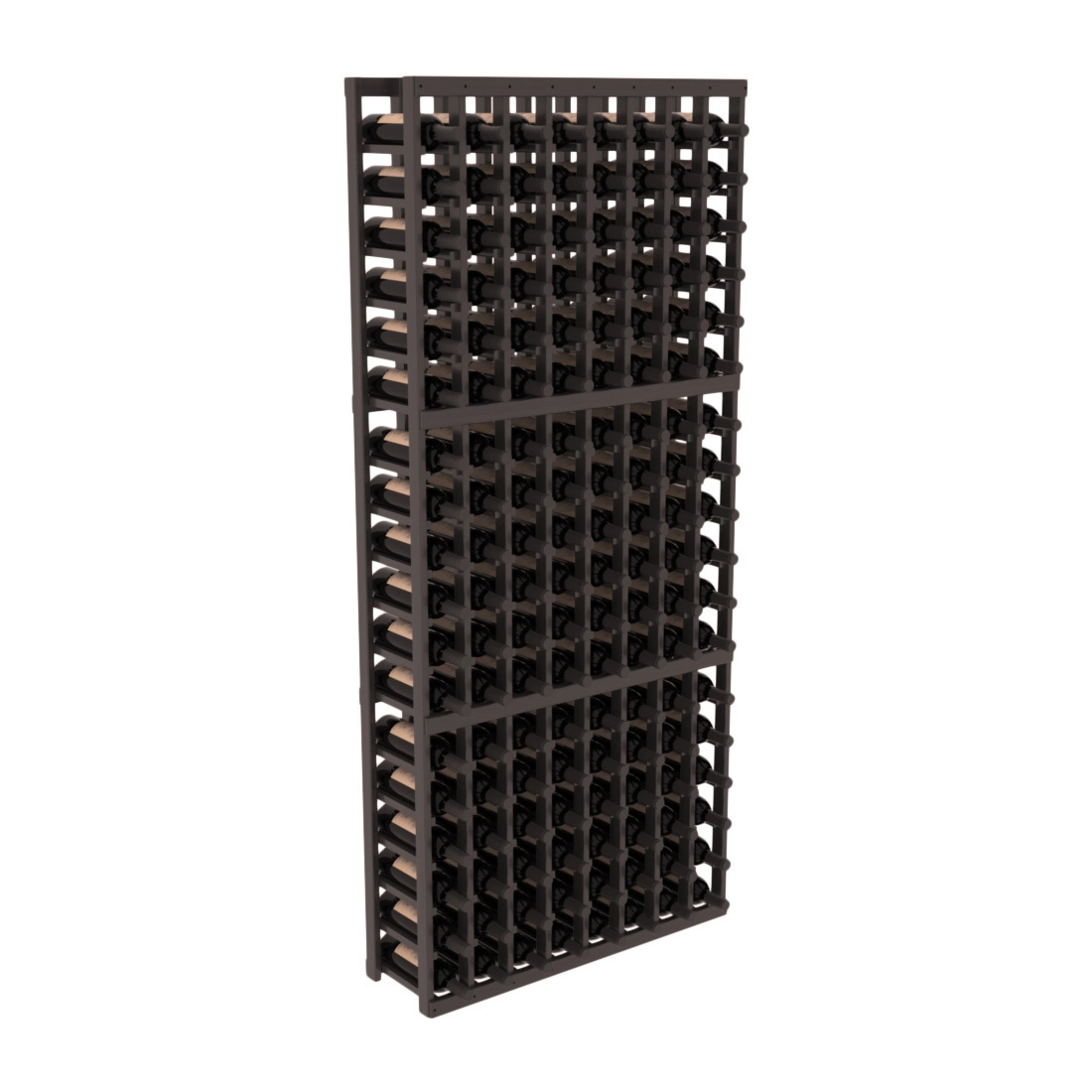 InstaCellar - 8 Column Standard Rack in Grand Mahogany Black stained with WineSafe™ Satin Sealant