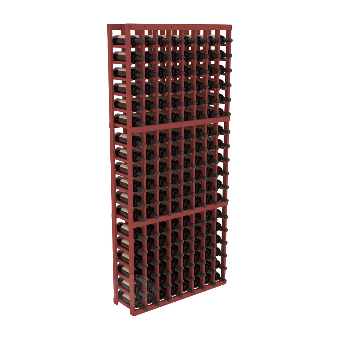 InstaCellar - 8 Column Standard Rack in Ponderosa Pine Cherry stained without WineSafe™ Satin Sealant