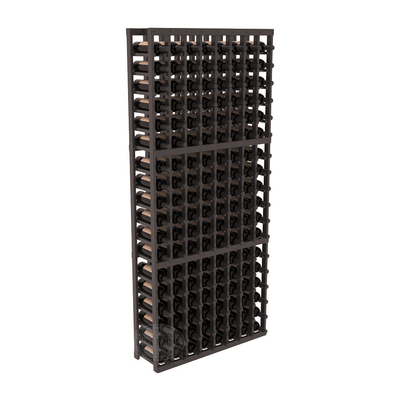 InstaCellar - 8 Column Standard Rack in Ponderosa Pine Black stained with WineSafe™ Satin Sealant