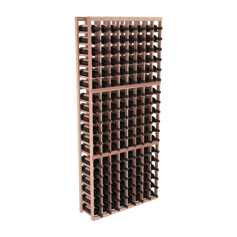 InstaCellar - 8 Column Standard Rack in Premium Redwood Unstained with WineSafe™ Satin Sealant