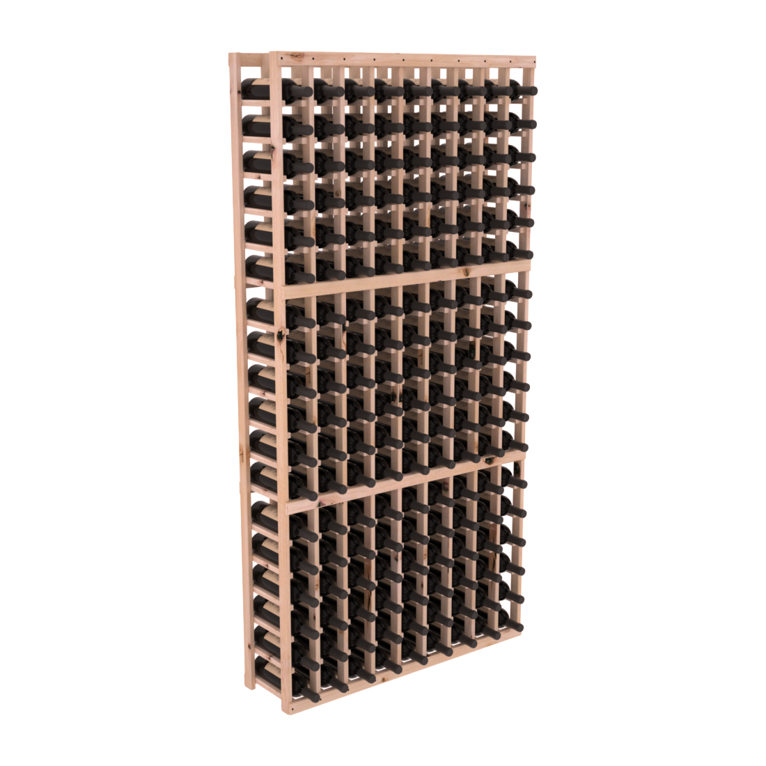 InstaCellar - 9 Column Standard Rack in Knotty Alder Unstained without WineSafe™ Satin Sealant