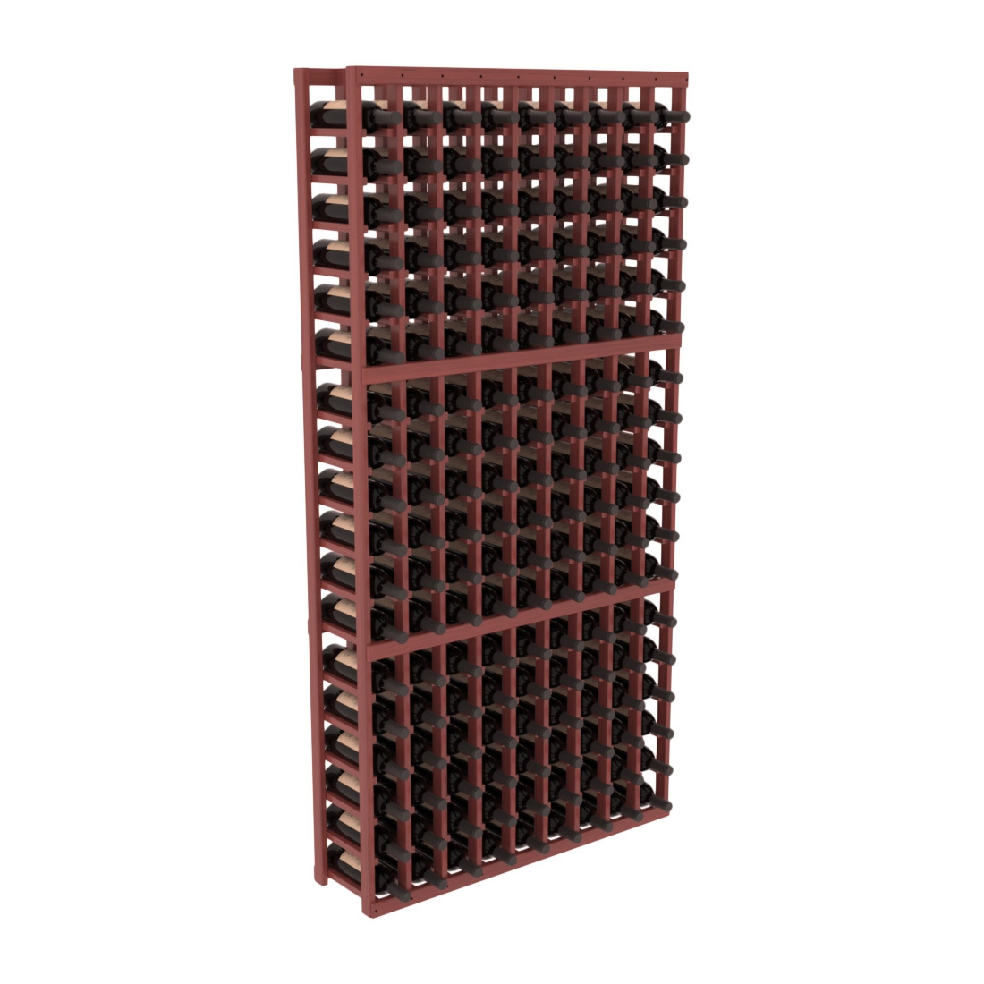 InstaCellar - 9 Column Standard Rack in Grand Mahogany Cherry stained with WineSafe™ Satin Sealant