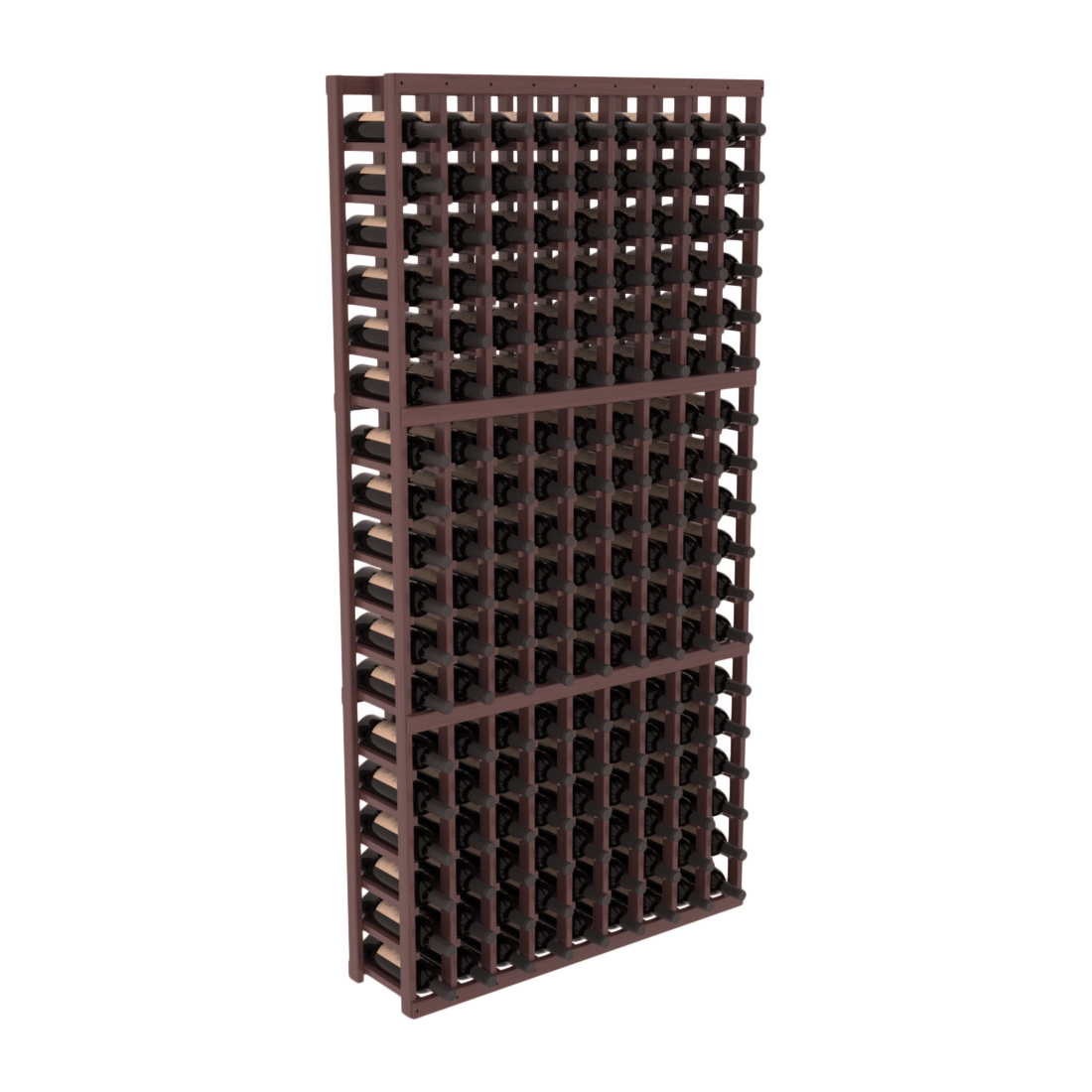 InstaCellar - 9 Column Standard Rack in Grand Mahogany Walnut stained with WineSafe™ Satin Sealant