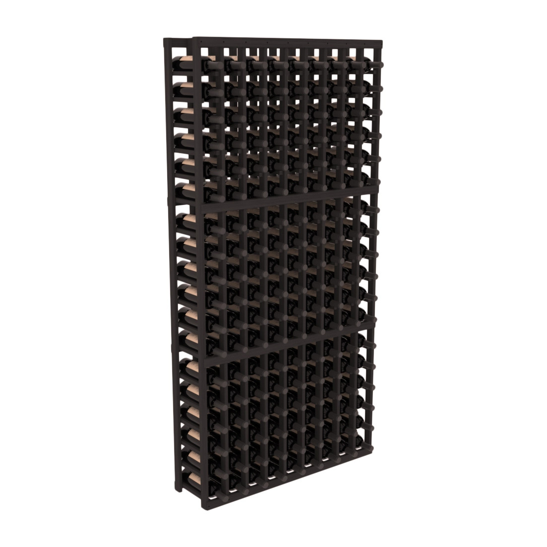 InstaCellar - 9 Column Standard Rack in Grand Mahogany Black stained without WineSafe™ Satin Sealant