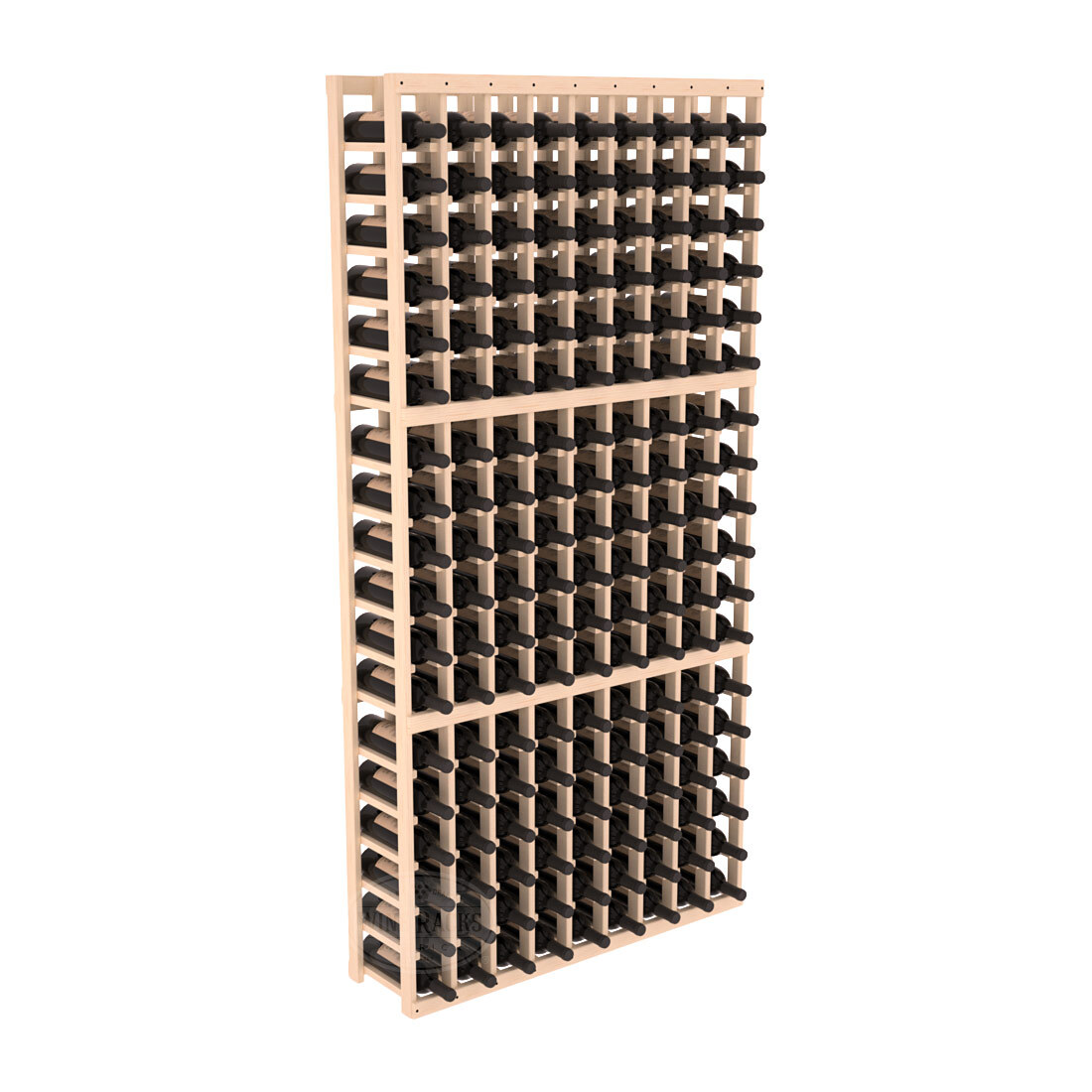 InstaCellar - 9 Column Standard Rack in Ponderosa Pine Unstained without WineSafe™ Satin Sealant