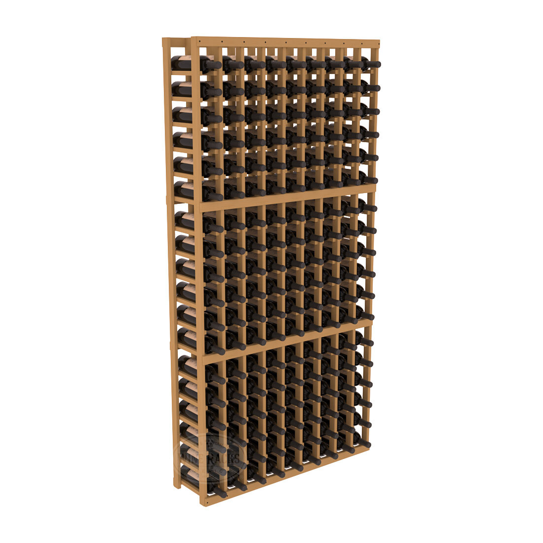 InstaCellar - 9 Column Standard Rack in Ponderosa Pine Oak stained without WineSafe™ Satin Sealant