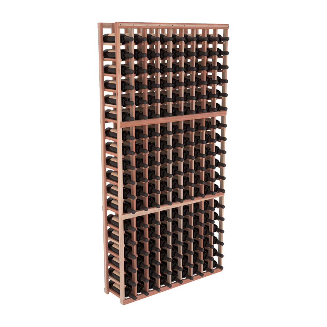 InstaCellar - 9 Column Standard Rack in Premium Redwood Unstained with WineSafe™ Satin Sealant