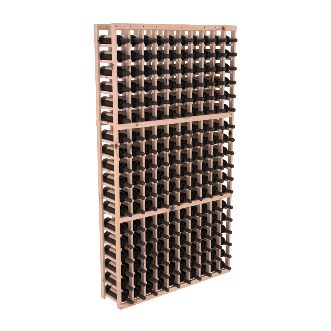 InstaCellar - 10 Column Standard Rack in Knotty Alder Unstained with WineSafe™ Satin Sealant