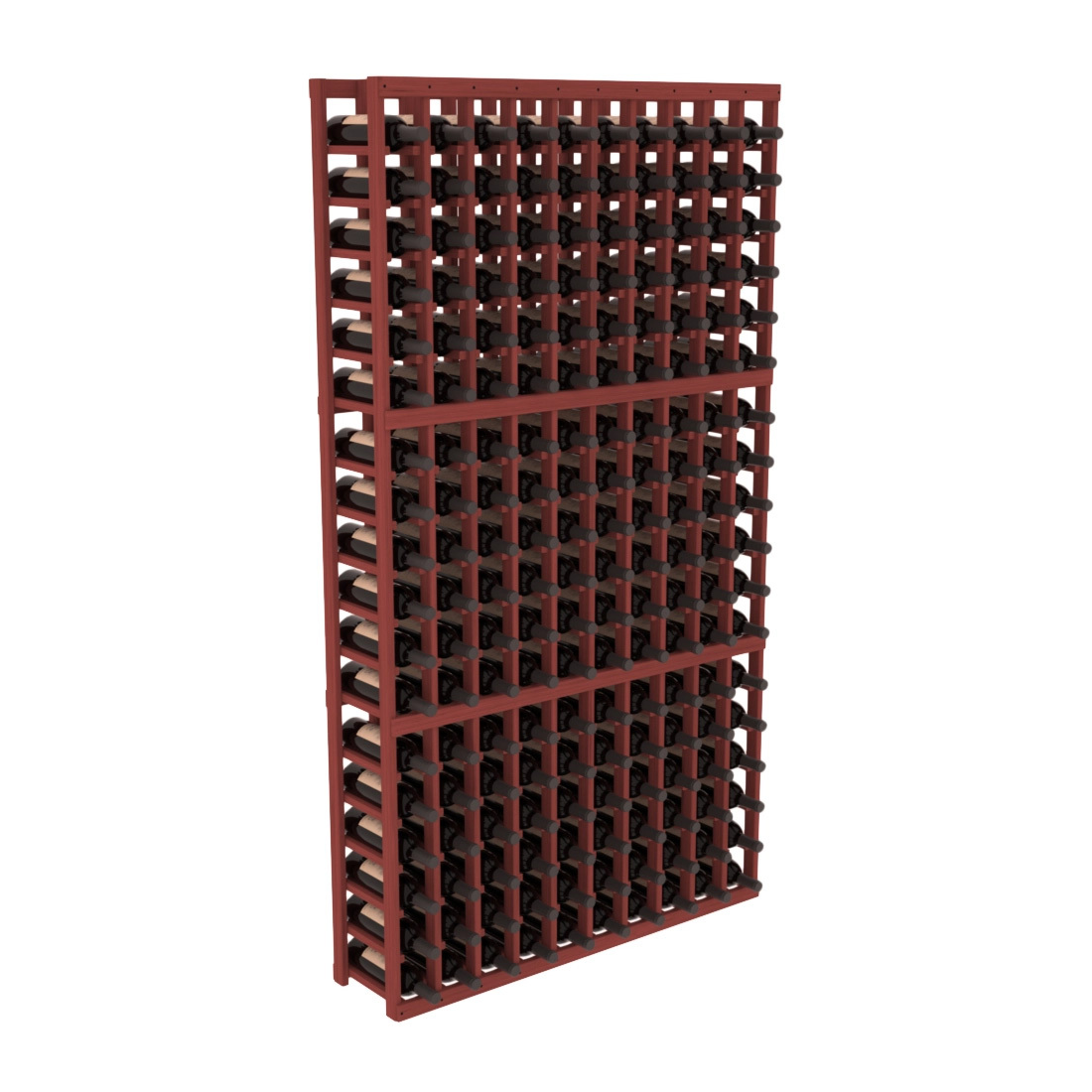 InstaCellar - 10 Column Standard Rack in Grand Mahogany Cherry stained without WineSafe™ Satin Sealant