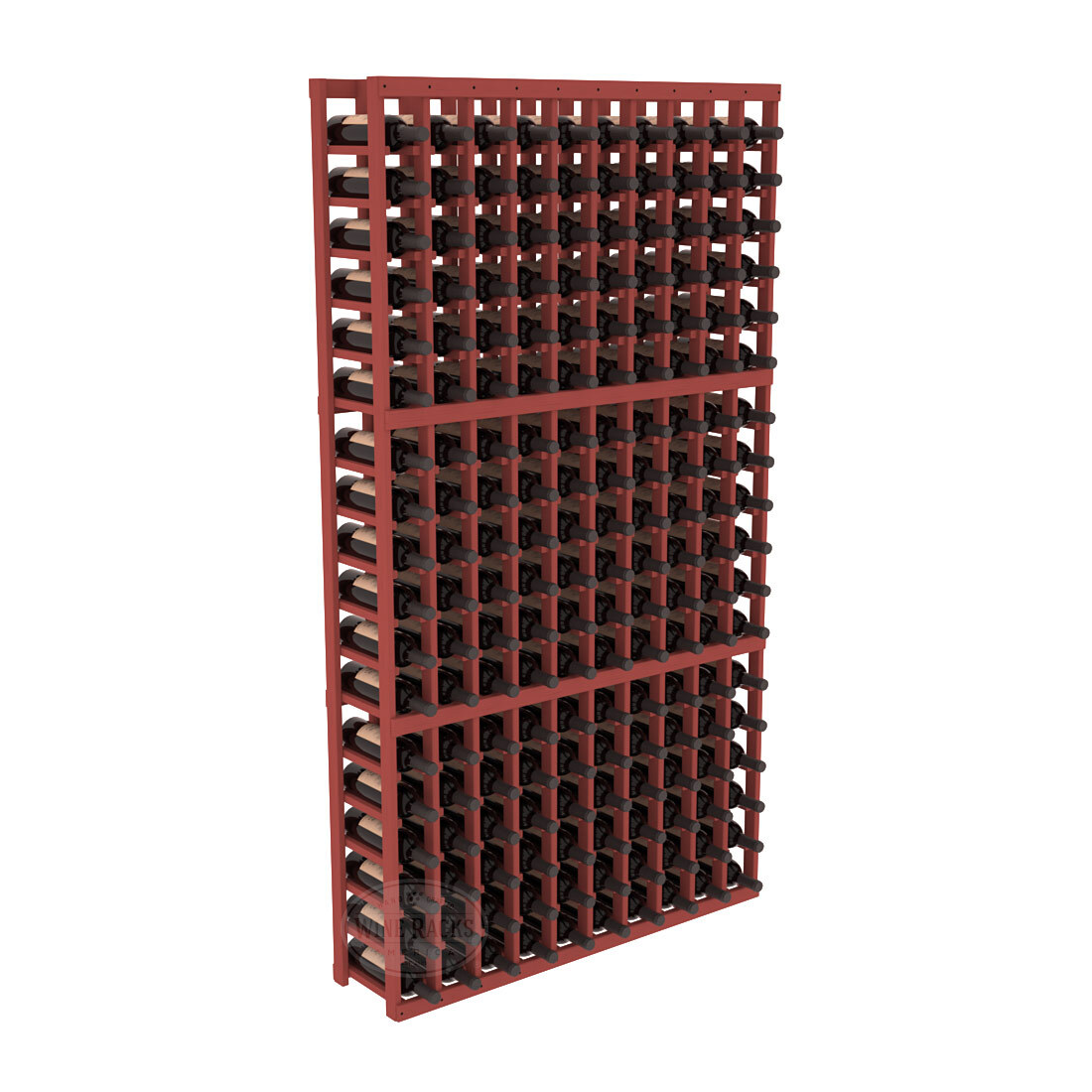 InstaCellar - 10 Column Standard Rack in Ponderosa Pine Cherry stained without WineSafe™ Satin Sealant