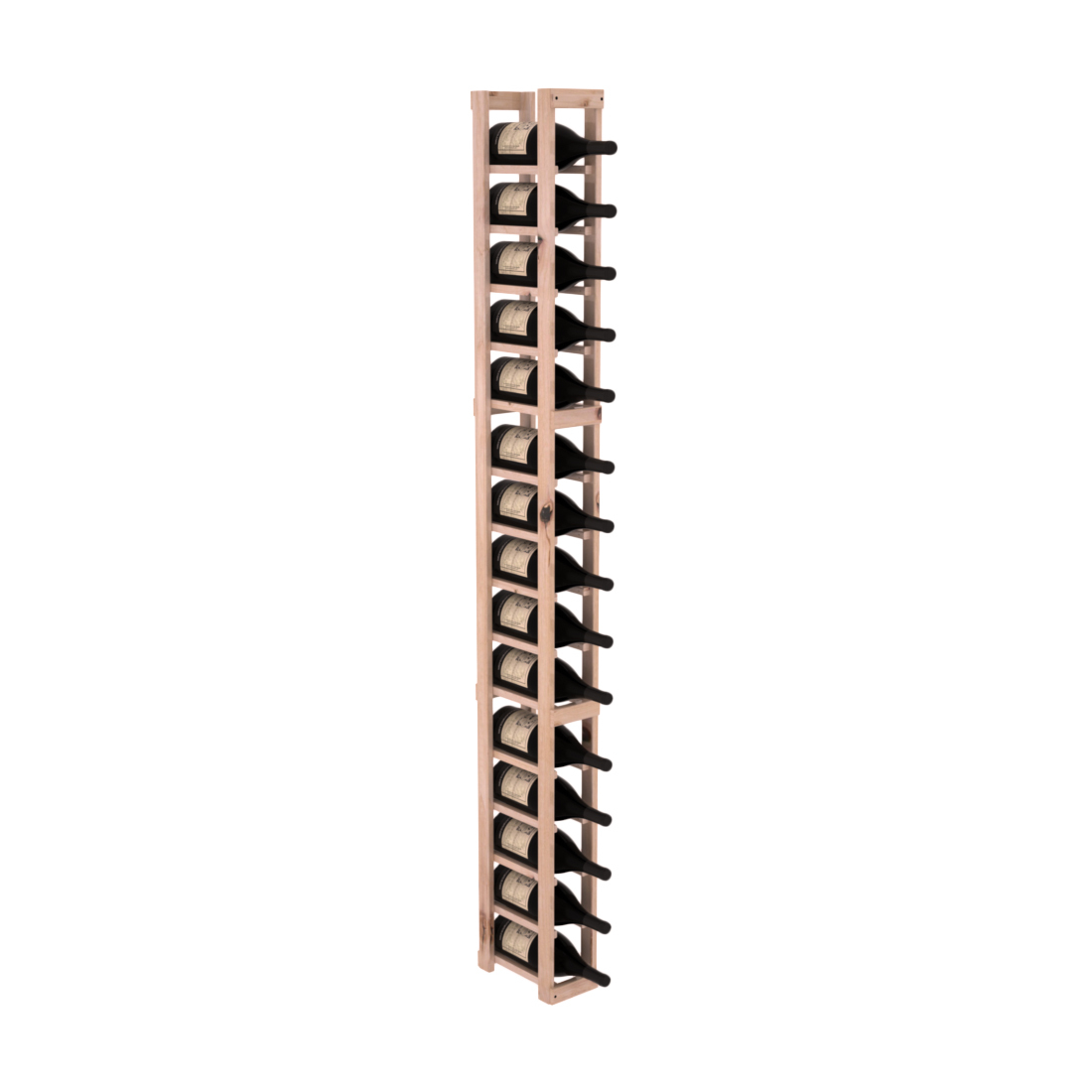 InstaCellar - 1 Column Magnum Rack in Knotty Alder Unstained with WineSafe™ Satin Sealant