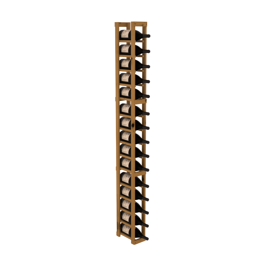 InstaCellar - 1 Column Magnum Rack in Knotty Alder Oak stained without WineSafe™ Satin Sealant