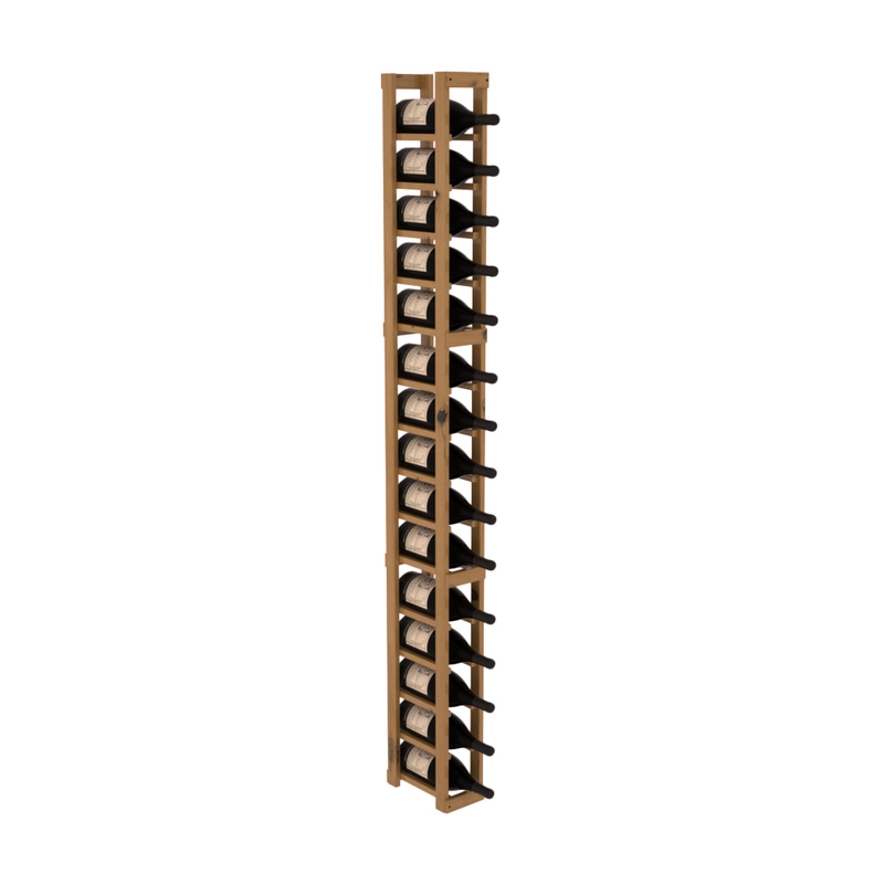 InstaCellar - 1 Column Magnum Rack in Knotty Alder Oak stained with WineSafe™ Satin Sealant