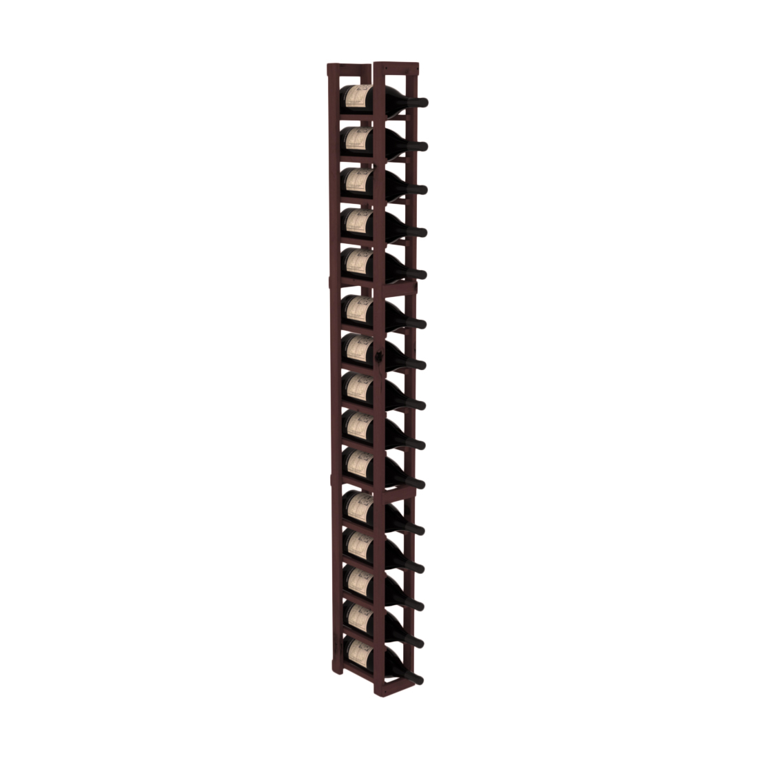 InstaCellar - 1 Column Magnum Rack in Knotty Alder Walnut stained without WineSafe™ Satin Sealant