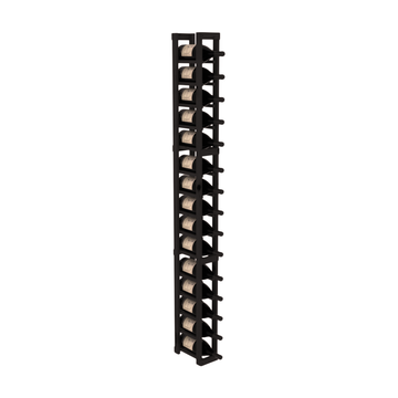 InstaCellar - 1 Column Magnum Rack in Knotty Alder Black stained without WineSafe™ Satin Sealant