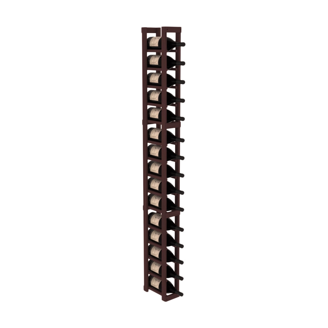 InstaCellar - 1 Column Magnum Rack in Grand Mahogany Walnut stained without WineSafe™ Satin Sealant