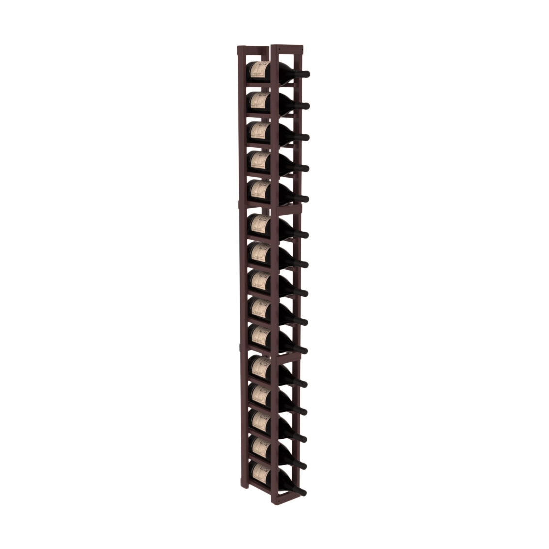 InstaCellar - 1 Column Magnum Rack in Grand Mahogany Walnut stained with WineSafe™ Satin Sealant