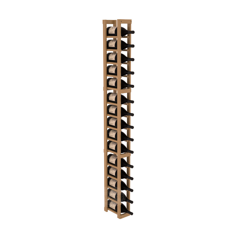 InstaCellar - 1 Column Magnum Rack in Ponderosa Pine Oak stained with WineSafe™ Satin Sealant