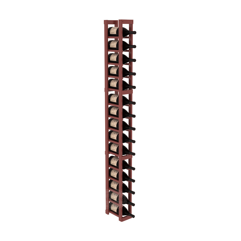 InstaCellar - 1 Column Magnum Rack in Ponderosa Pine Cherry stained with WineSafe™ Satin Sealant