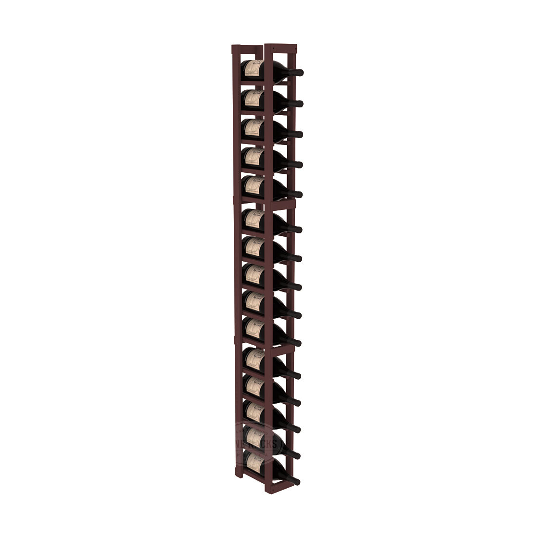 InstaCellar - 1 Column Magnum Rack in Ponderosa Pine Walnut stained without WineSafe™ Satin Sealant
