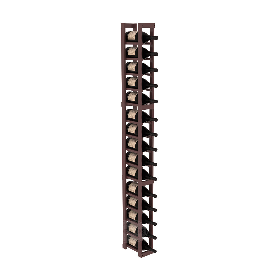 InstaCellar - 1 Column Magnum Rack in Ponderosa Pine Walnut stained with WineSafe™ Satin Sealant