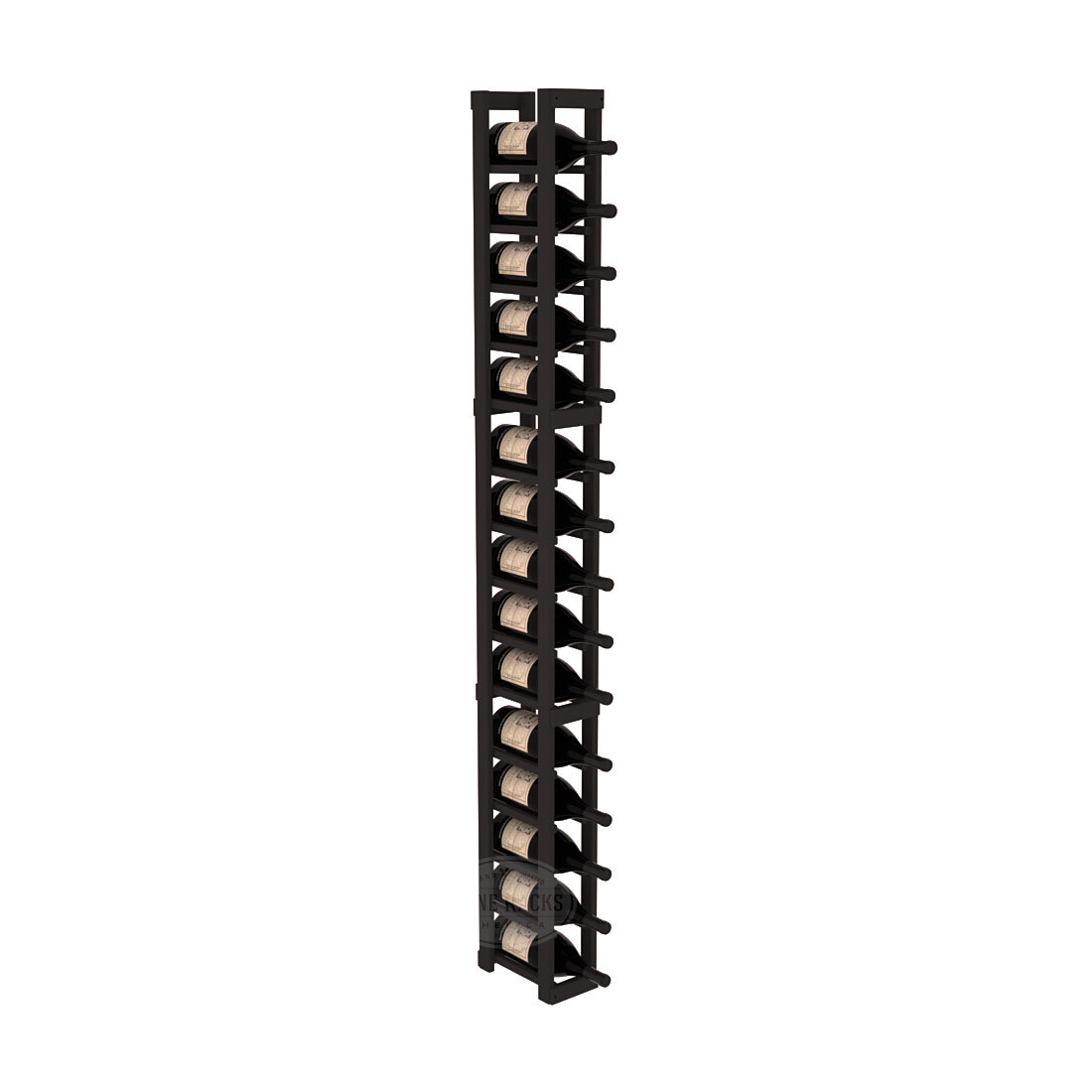 InstaCellar - 1 Column Magnum Rack in Ponderosa Pine Black stained without WineSafe™ Satin Sealant