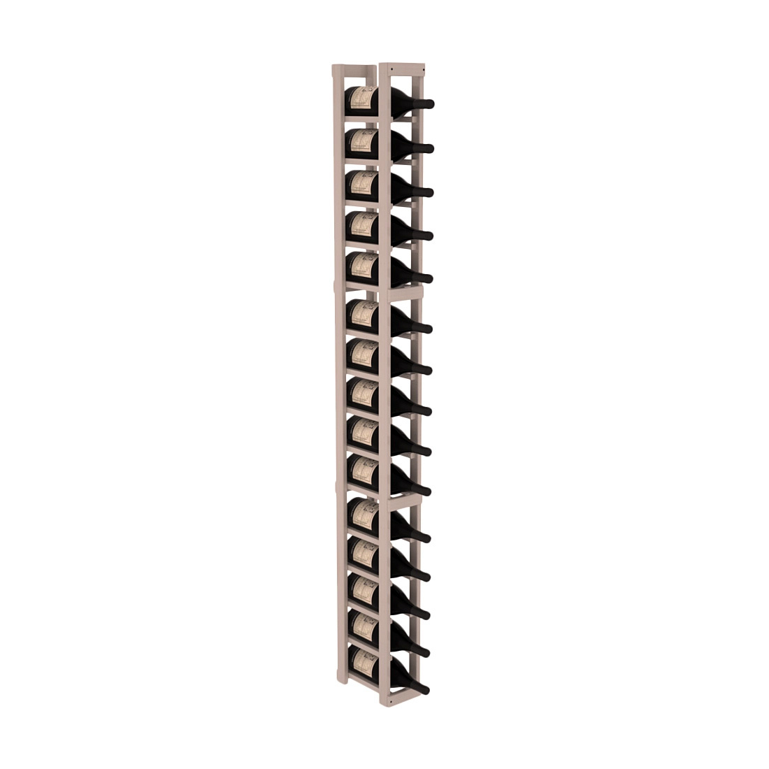 InstaCellar - 1 Column Magnum Rack in Ponderosa Pine Greywash stained with WineSafe™ Satin Sealant