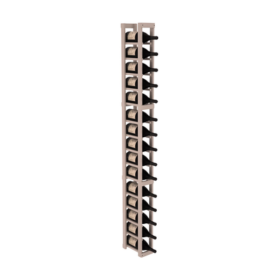 InstaCellar - 1 Column Magnum Rack in Ponderosa Pine Greywash stained with WineSafe™ Satin Sealant