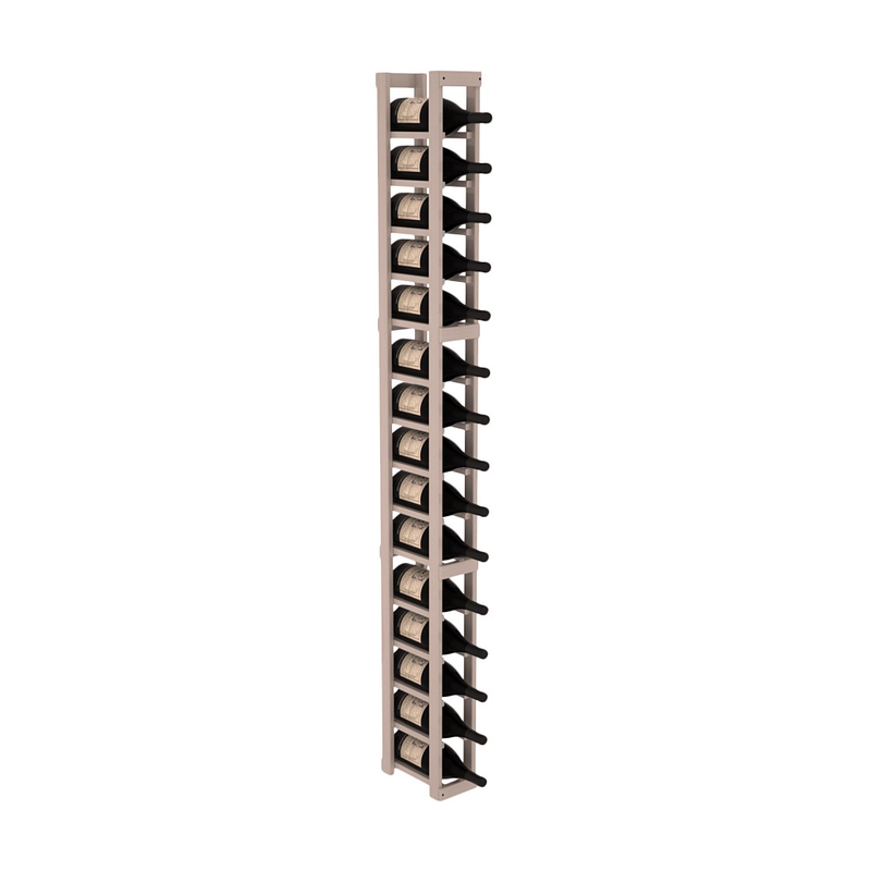 InstaCellar - 1 Column Magnum Rack in Ponderosa Pine Greywash stained with WineSafe™ Satin Sealant