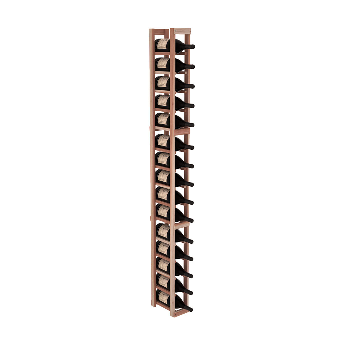 InstaCellar - 1 Column Magnum Rack in Premium Redwood Unstained without WineSafe™ Satin Sealant