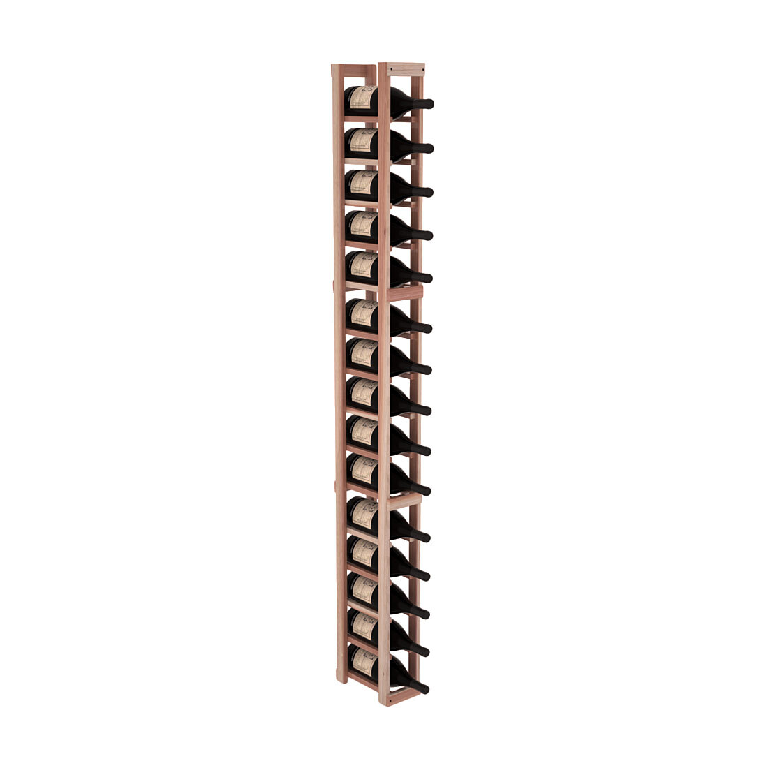 InstaCellar - 1 Column Magnum Rack in Premium Redwood Unstained with WineSafe™ Satin Sealant