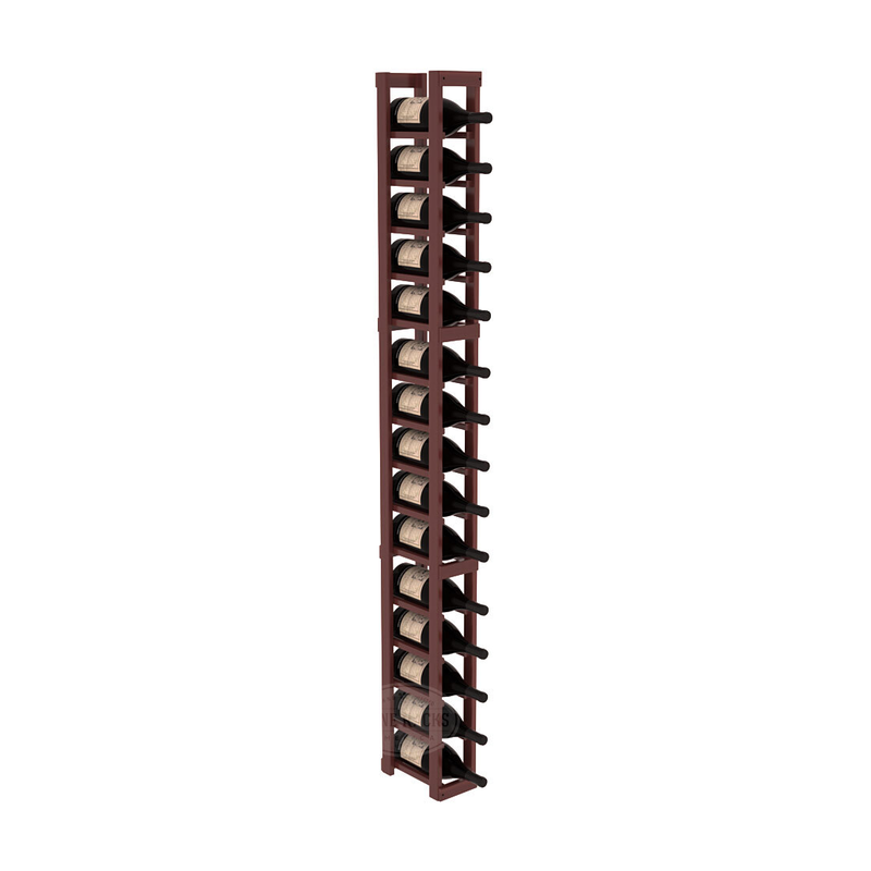 InstaCellar - 1 Column Magnum Rack in Premium Redwood Cherry stained with WineSafe™ Satin Sealant
