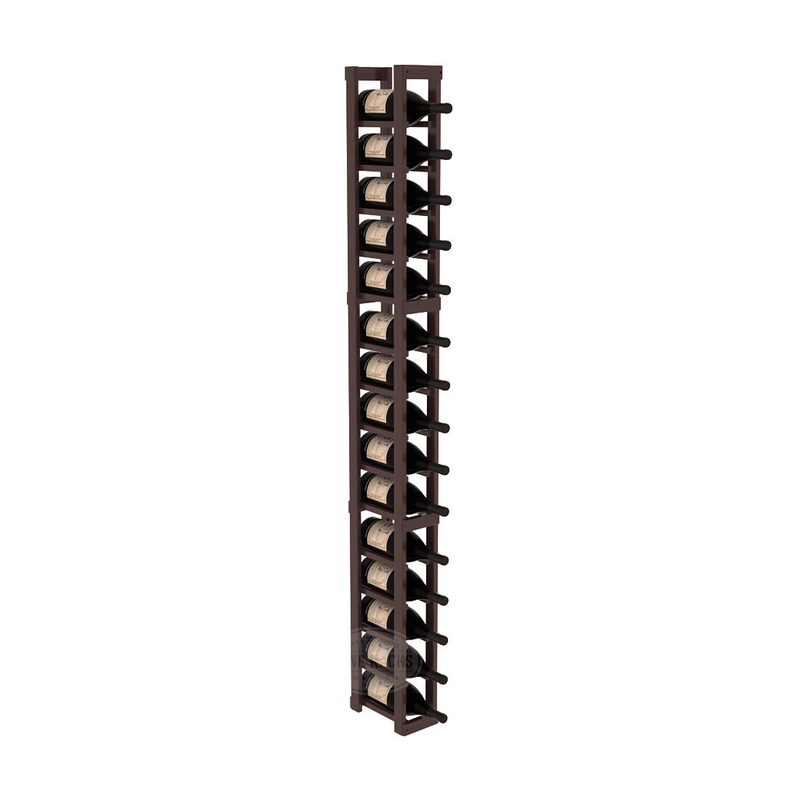InstaCellar - 1 Column Magnum Rack in Premium Redwood Walnut stained with WineSafe™ Satin Sealant