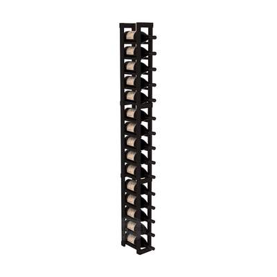 InstaCellar - 1 Column Magnum Rack in Premium Redwood Black stained without WineSafe™ Satin Sealant