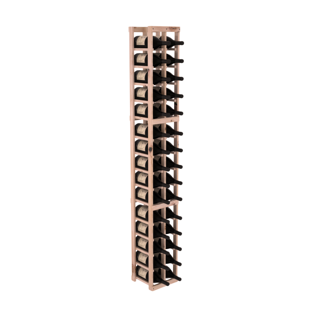 InstaCellar - 2 Column Magnum Rack in Knotty Alder Unstained with WineSafe™ Satin Sealant