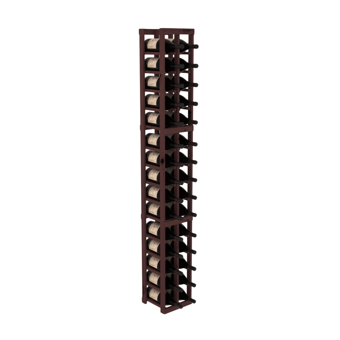 InstaCellar - 2 Column Magnum Rack in Knotty Alder Walnut stained without WineSafe™ Satin Sealant