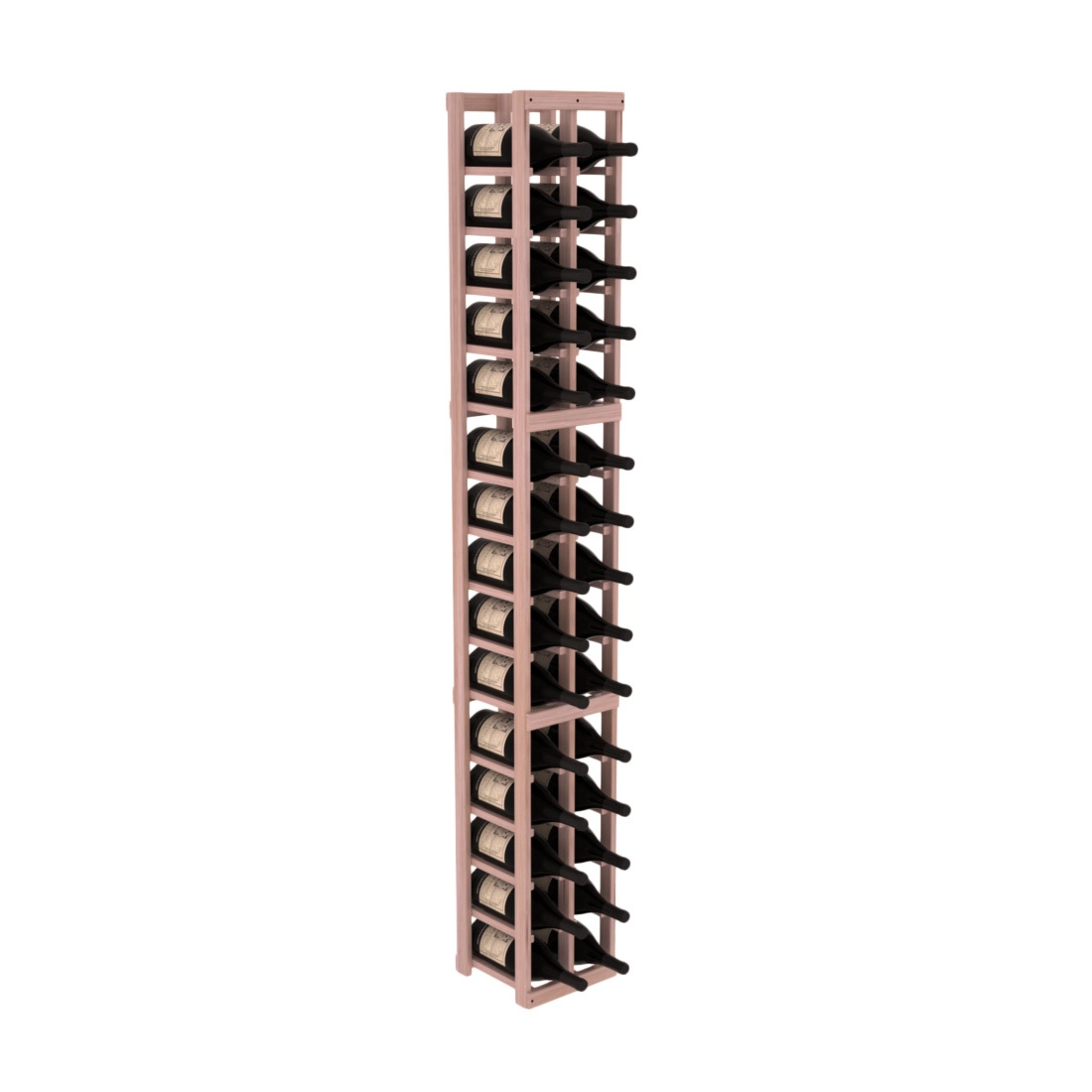 InstaCellar - 2 Column Magnum Rack in Grand Mahogany Unstained with WineSafe™ Satin Sealant