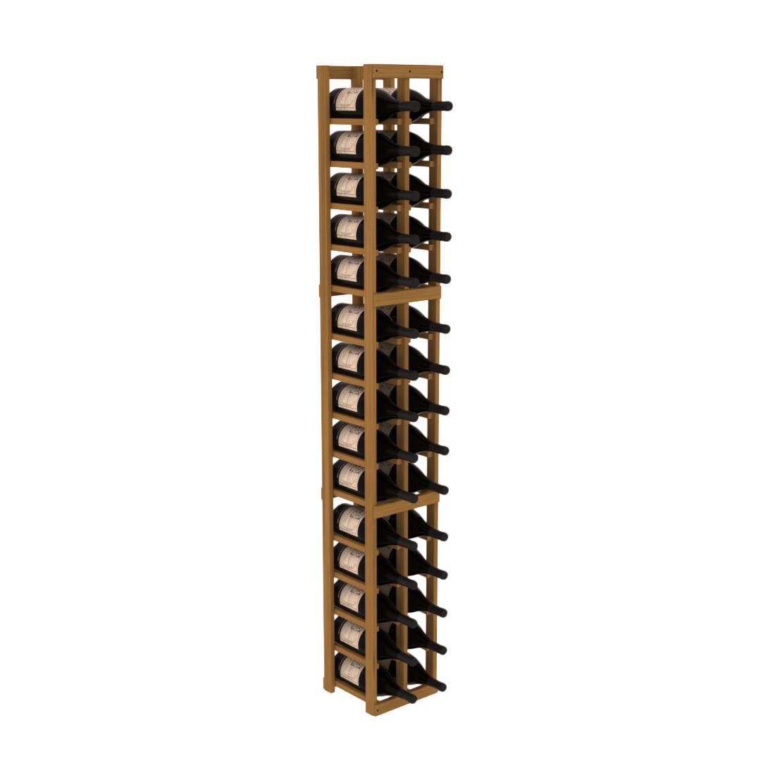 InstaCellar - 2 Column Magnum Rack in Grand Mahogany Oak stained without WineSafe™ Satin Sealant
