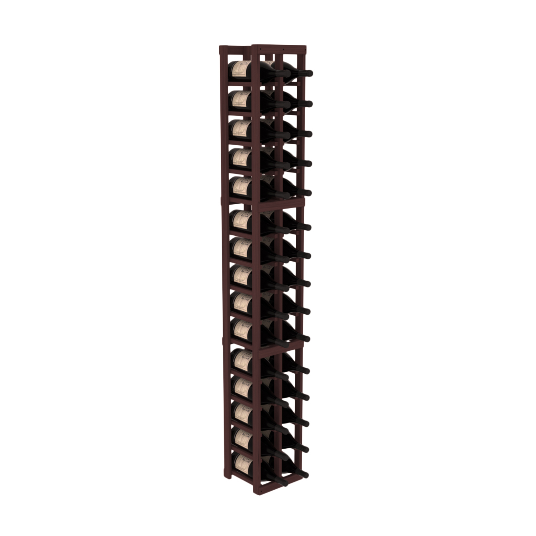 InstaCellar - 2 Column Magnum Rack in Grand Mahogany Walnut stained without WineSafe™ Satin Sealant