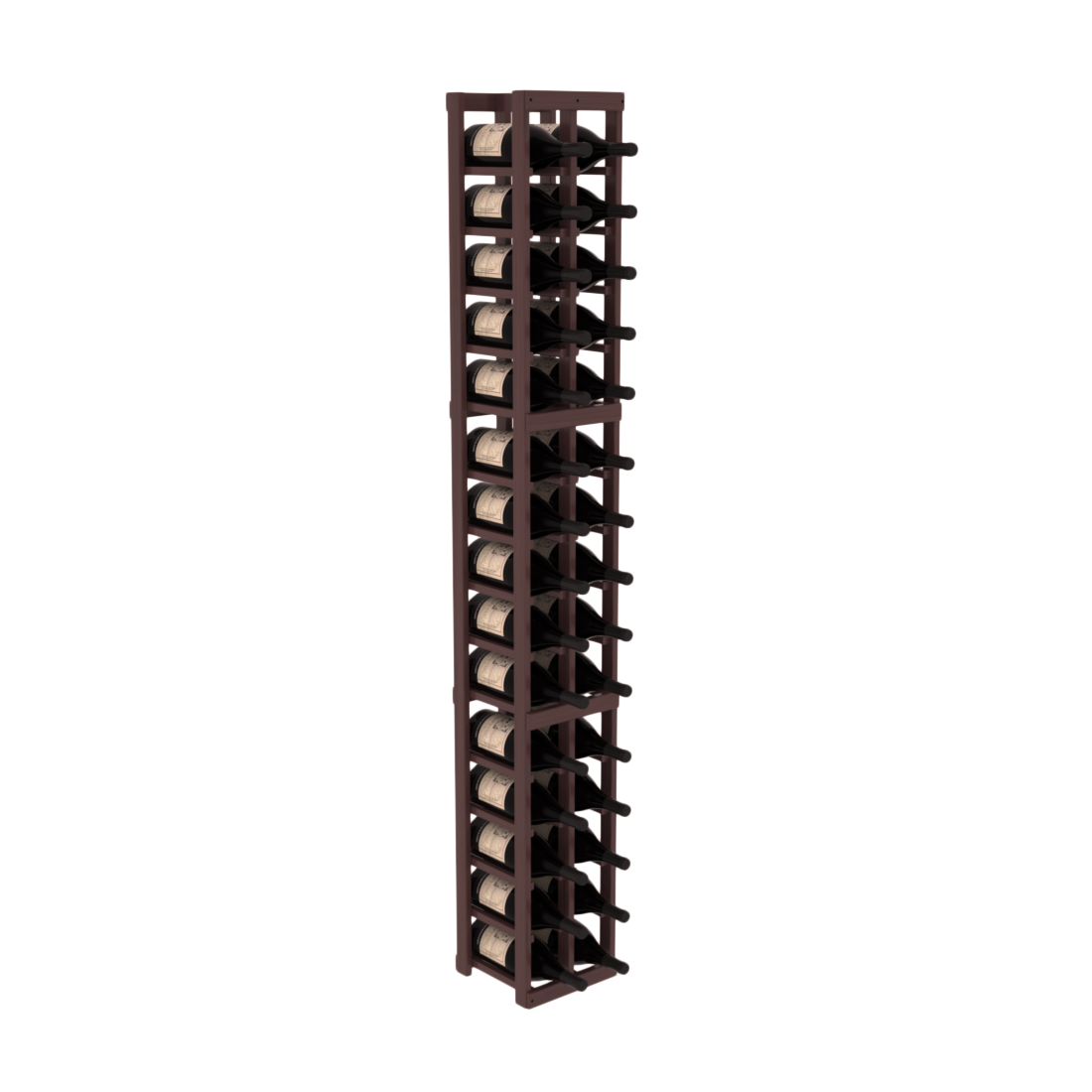 InstaCellar - 2 Column Magnum Rack in Grand Mahogany Walnut stained with WineSafe™ Satin Sealant