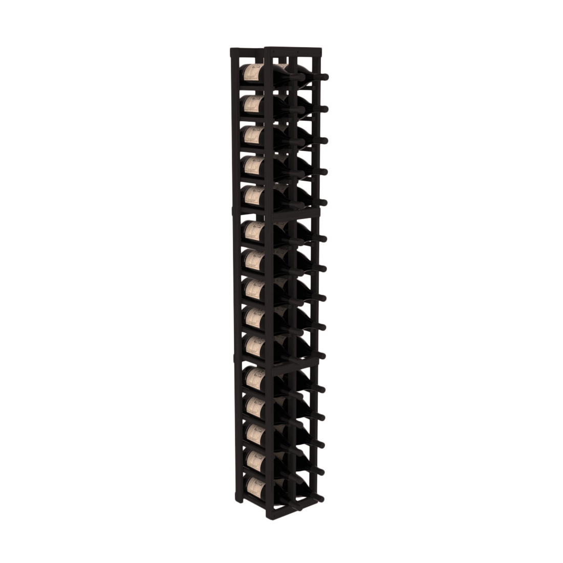 InstaCellar - 2 Column Magnum Rack in Grand Mahogany Black stained without WineSafe™ Satin Sealant