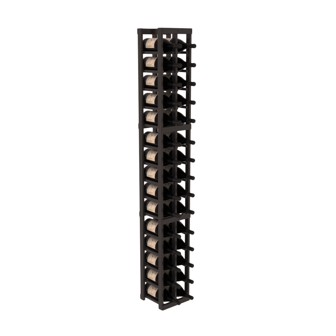 InstaCellar - 2 Column Magnum Rack in Grand Mahogany Black stained with WineSafe™ Satin Sealant