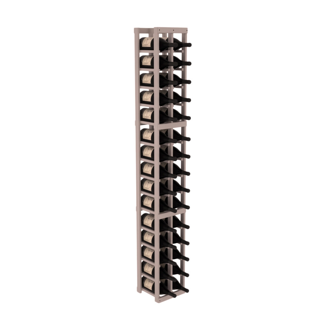 InstaCellar - 2 Column Magnum Rack in Grand Mahogany Greywash stained with WineSafe™ Satin Sealant