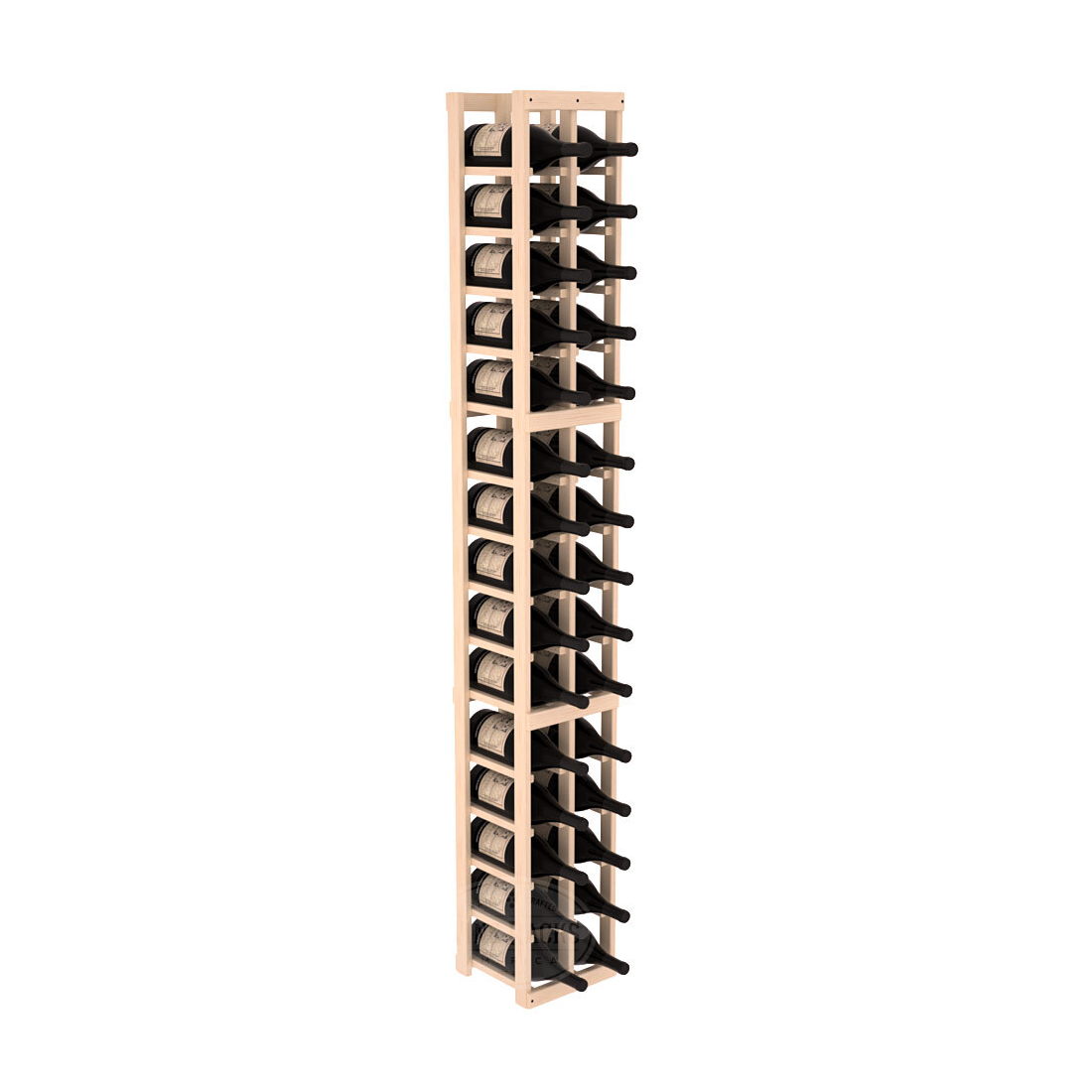 InstaCellar - 2 Column Magnum Rack in Ponderosa Pine Unstained without WineSafe™ Satin Sealant