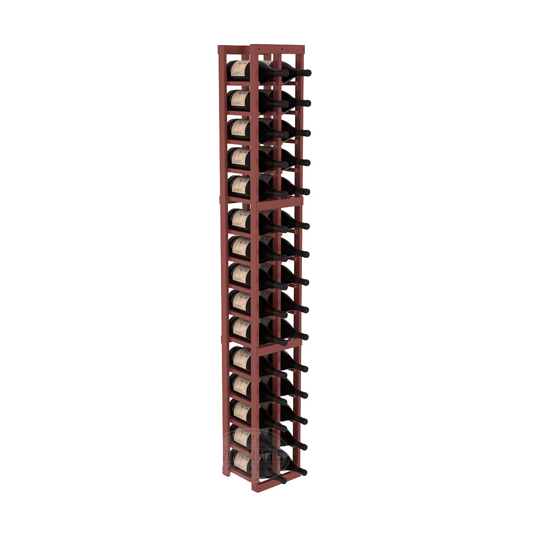InstaCellar - 2 Column Magnum Rack in Ponderosa Pine Cherry stained with WineSafe™ Satin Sealant