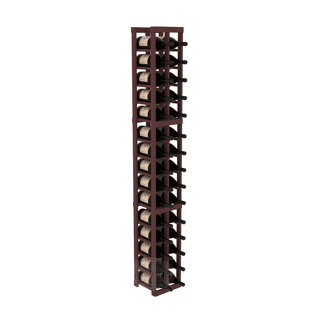 InstaCellar - 2 Column Magnum Rack in Ponderosa Pine Walnut stained without WineSafe™ Satin Sealant